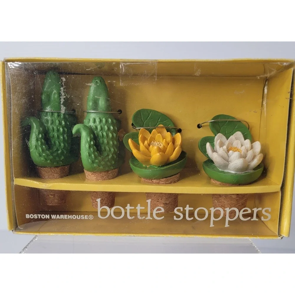 2008 Boston Warehouse Everglade Garden Bottle Stoppers Alligator‎ Flowers NEW